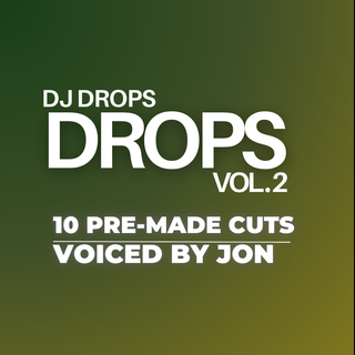 9 DJ Drops + 1 Intro – Customizable with Your Name or Instant Download – Voiced by Jon